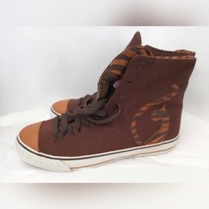 Baby Phat Brown High Top Athletic Shoes Women's Size 8.5
